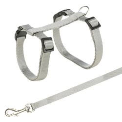 Harnais chat avec laisse, 27–45 cm/10 mm, 1,20 m