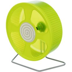 Roue d'exercice, pied/fix. vis, dègues, plastique, ø 33 cm