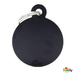 Médaille Basic grand cercle alu noir