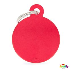Médaille Basic grand cercle alu rouge