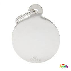 Médaille Basic grand cercle laiton chromé