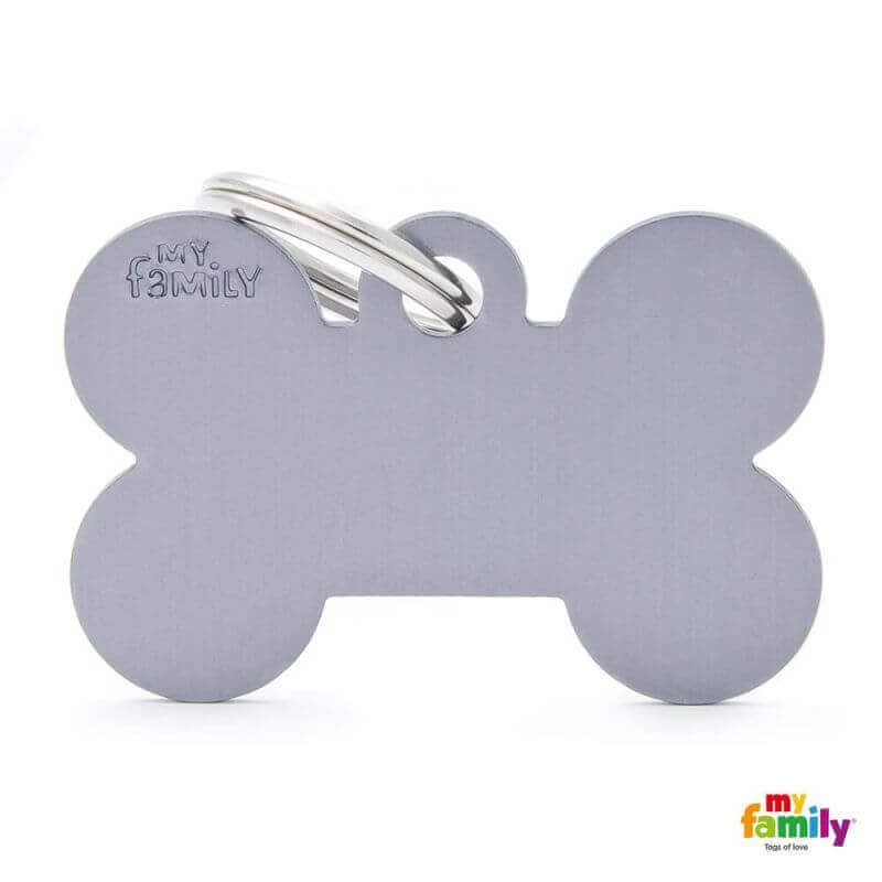 Médaille Basic grand os alu gris Médaille Basic grand os alu gris