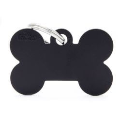Médaille Basic grand os alu noir