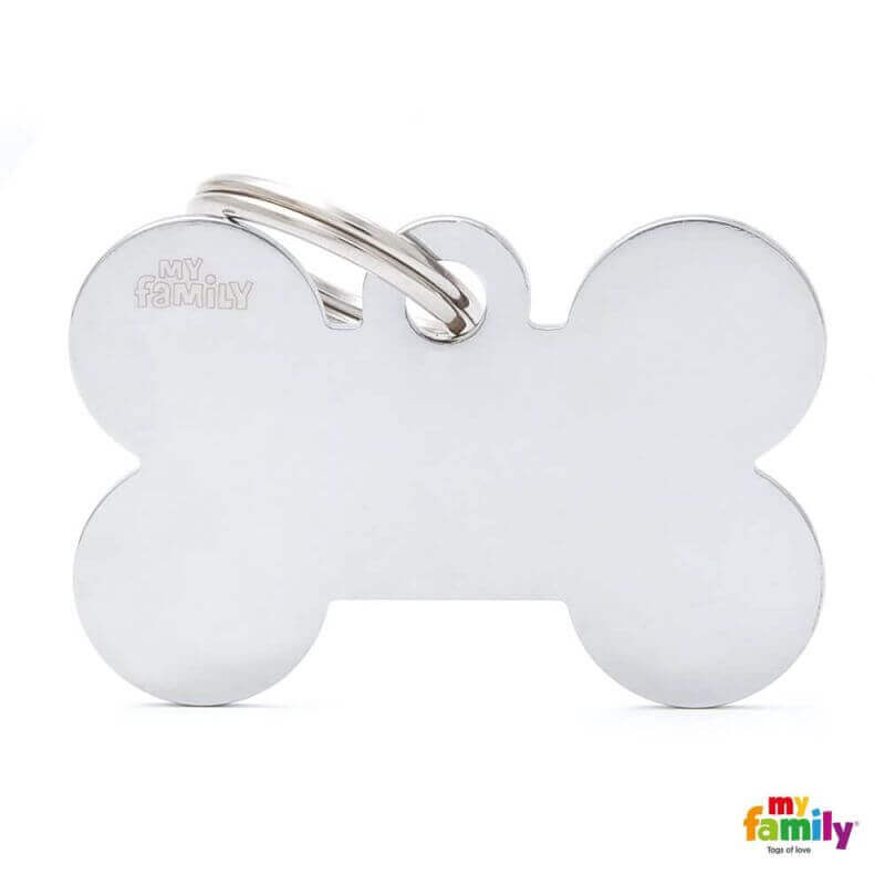 Médaille Basic grand os laiton chromé Médaille Basic grand os laiton chromé