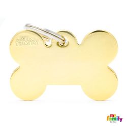 Médaille Basic grand os laiton doré