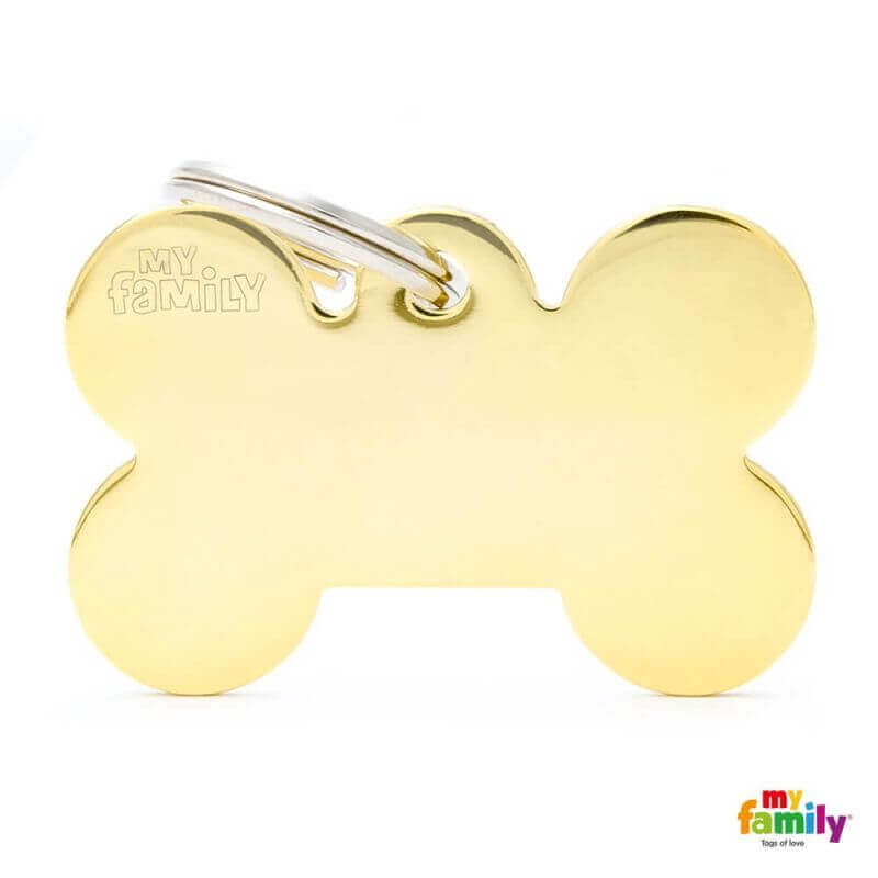 Médaille Basic grand os laiton doré