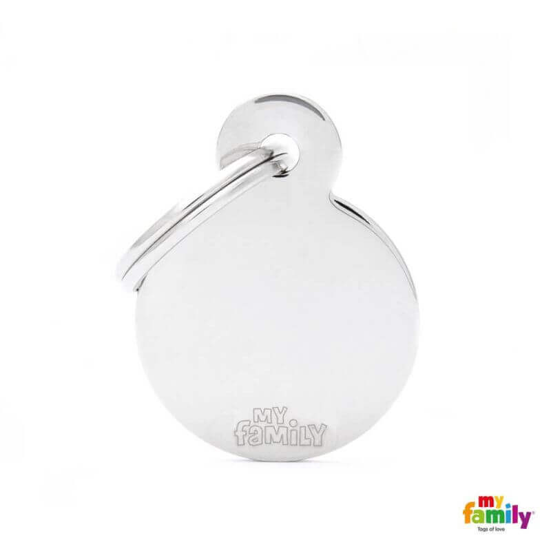 Médaille Basic petit cercle laiton chromé Médaille Basic petit cercle laiton chromé