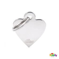 Médaille Basic petit coeur laiton chromé