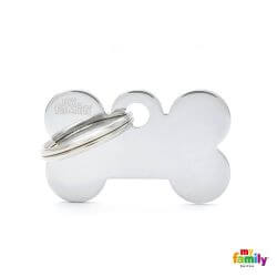 Médaille Basic petit os laiton chromé