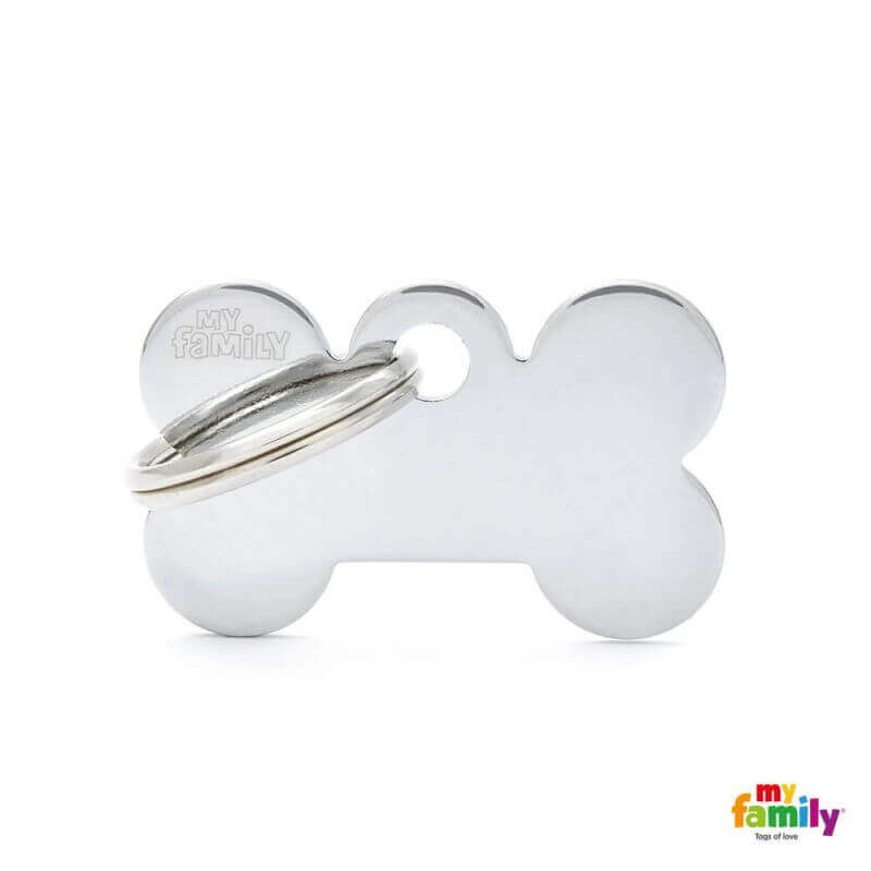 Médaille Basic petit os laiton chromé