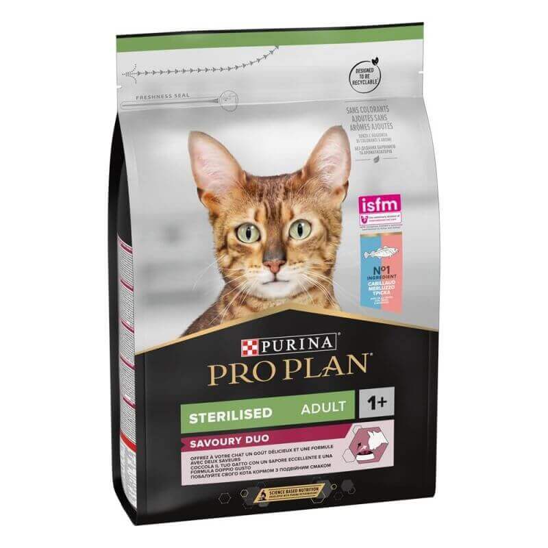 PRO PLAN Sterilised Adult SAVOURY DUO Cabillaud et Truite 3kg PRO PLAN Sterilised Adult SAVOURY DUO Cabillaud et Truite 3kg