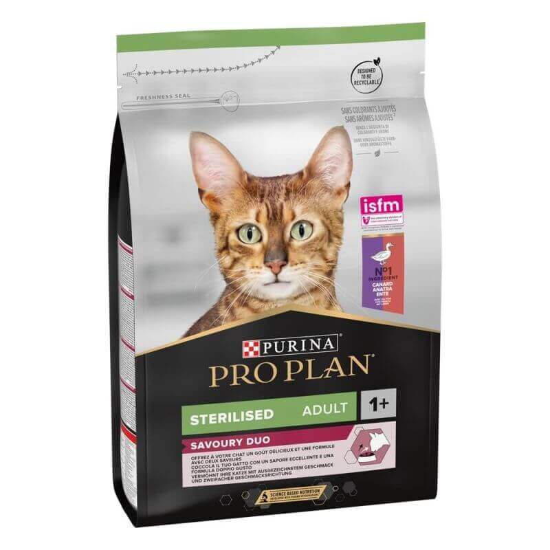 PRO PLAN Sterilised Adult SAVOURY DUO Canard et Foie 3kg