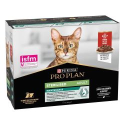 PRO PLAN Adult STERILISED MAINTENANCE Boeuf Sauce 10x85g