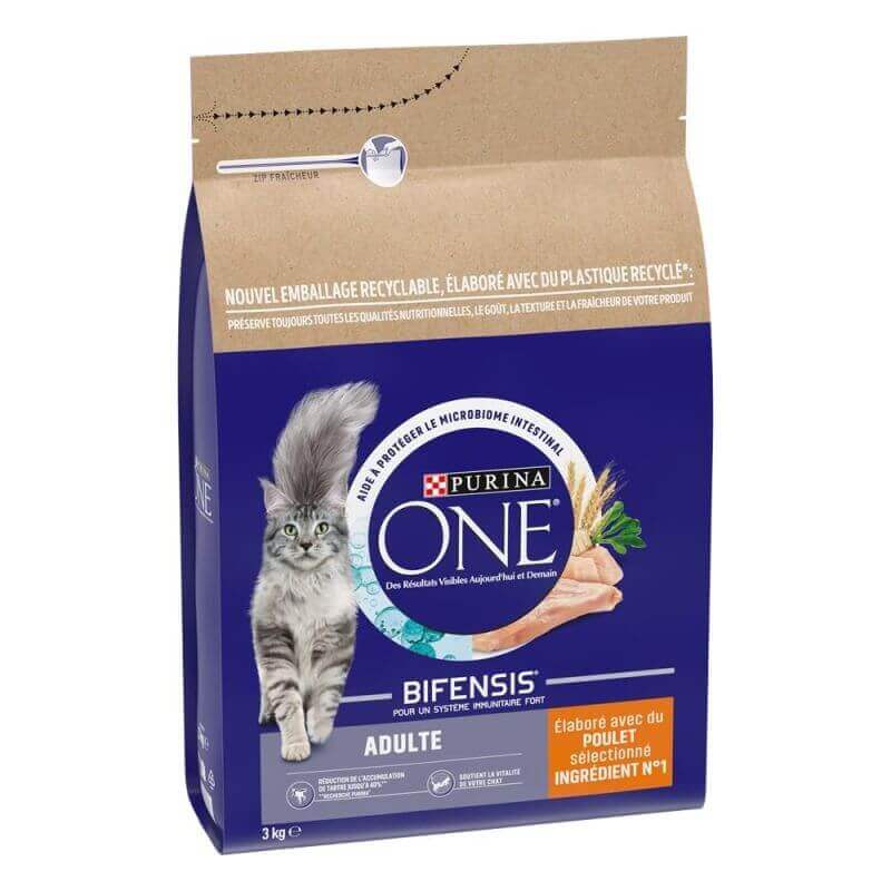 PURINA ONE Chat Adulte Poulet Céréales Complètes 3KG