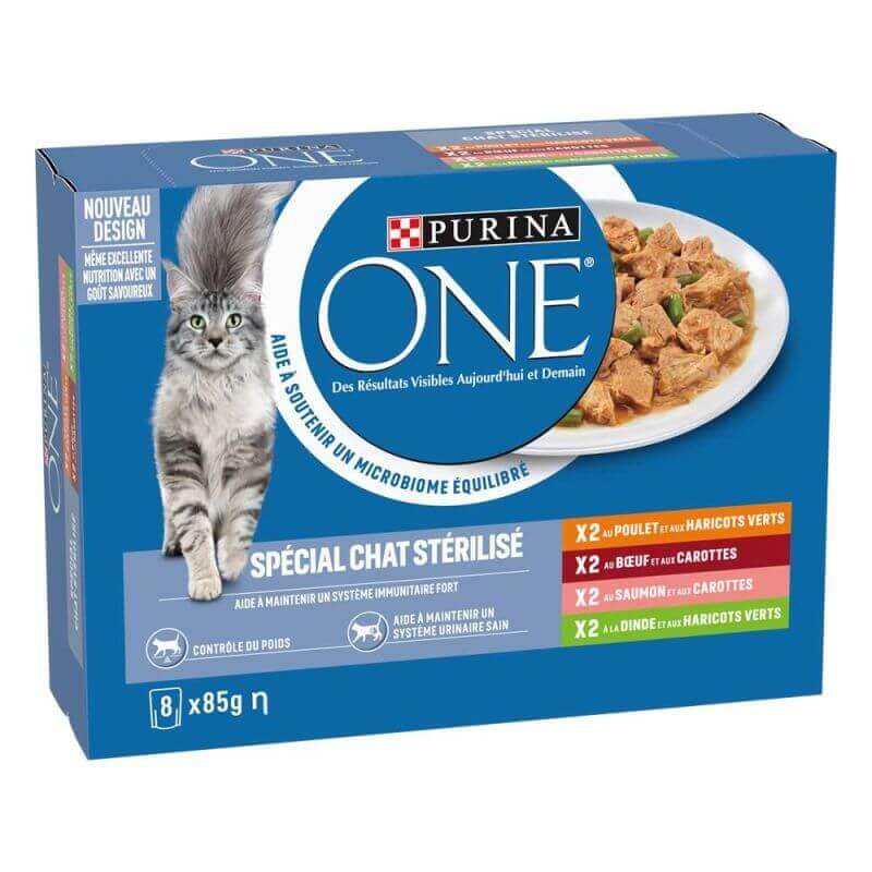 PURINA ONE Chat Stérilisé Multivariétés 8x85g