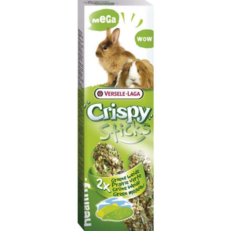 Crispy Mega Sticks Lapins-Cobayes Prairie Verte - 2 pièces 140g
