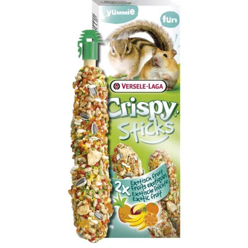 Crispy Sticks Hamsters-Ecureuils Fruits Exotiques- 2 pièces 110g Crispy Sticks Hamsters-Ecureuils Fruits Exotiques- 2 pièces 110g