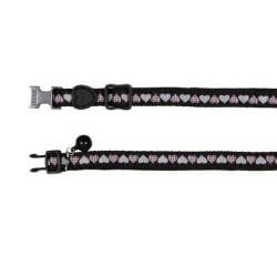 Collier chat, motif cœur