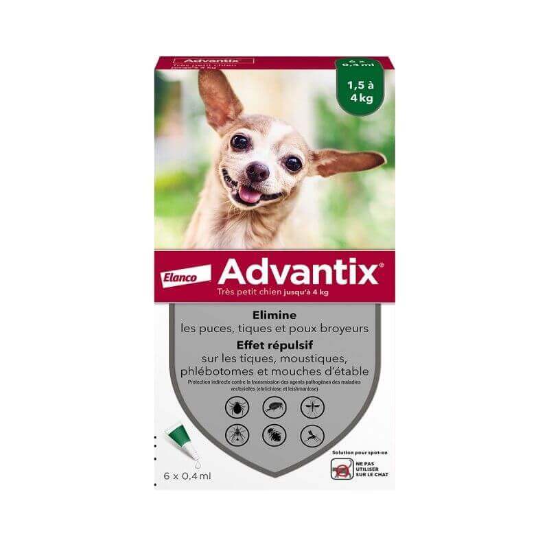 ADVANTIX TRES PETIT CHIEN 6 PIPETTES
