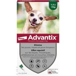ADVANTIX TRES PETIT CHIEN 4 PIPETTES