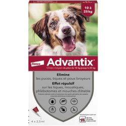ADVANTIX MOYEN CHIEN 4 PIPETTES
