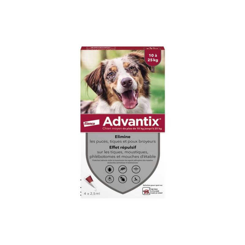 ADVANTIX MOYEN CHIEN 4 PIPETTES ADVANTIX MOYEN CHIEN 4 PIPETTES