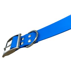Collier pour Chien bleu en matière BioThane®, Largeur 38mm , taille XL
