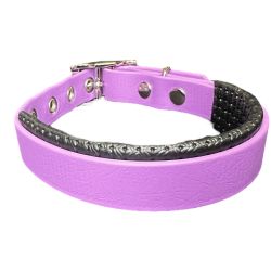 Collier pour Chien Améthyste en matière BioThane®, Largeur 19mm , taille XXS