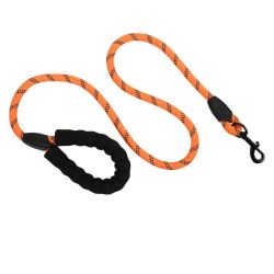 LAISSE NYLON REFLECHISSANTE ORANGE 120X1,2