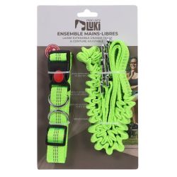 KIT CEINTURE + LAISSE EXTENSIBLE 120/180 COULEUR REFLECHISSANT