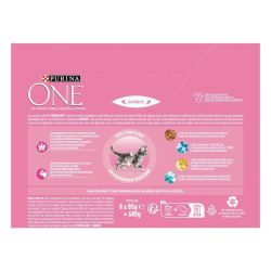 PURINA ONE Chat Kitten&nbsp;Effilés Sauce Saumon Poulet 8x85g