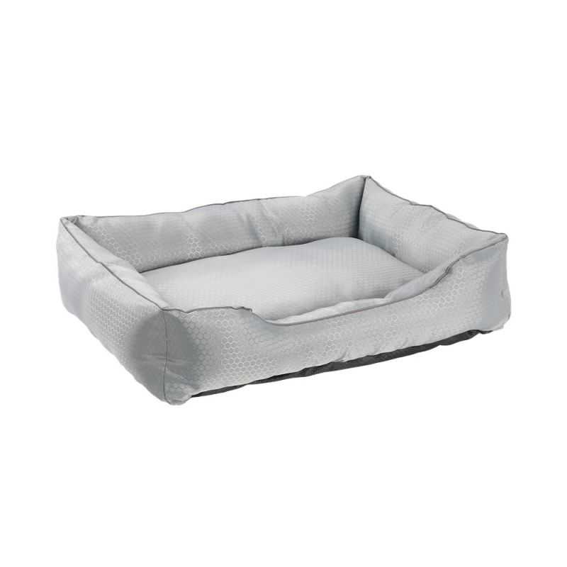 PANIER RECTANGULAIRE IMPERMEABLE ET ANTIDERAPANT ARGENT 75x58x19cm