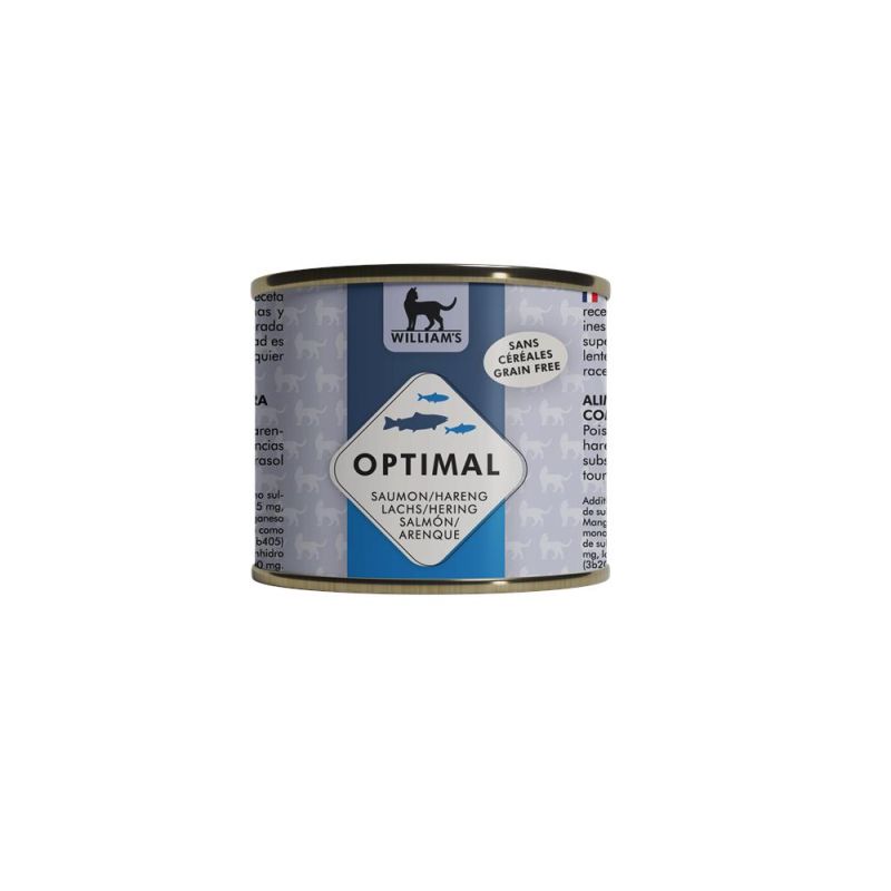 WILLIAM'S OPTIMAL SAUMON/HARENG 190gr pour chat