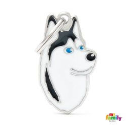 Médaille Friends Husky noir et blanc