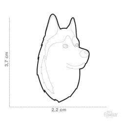 Médaille Friends Husky noir et blanc