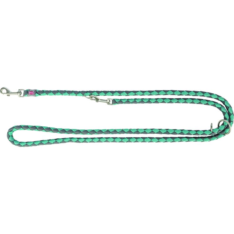 laisse Cavo réglable, S–M: 2,00 m/Diamètre 12 mm, aqua/gris graphite