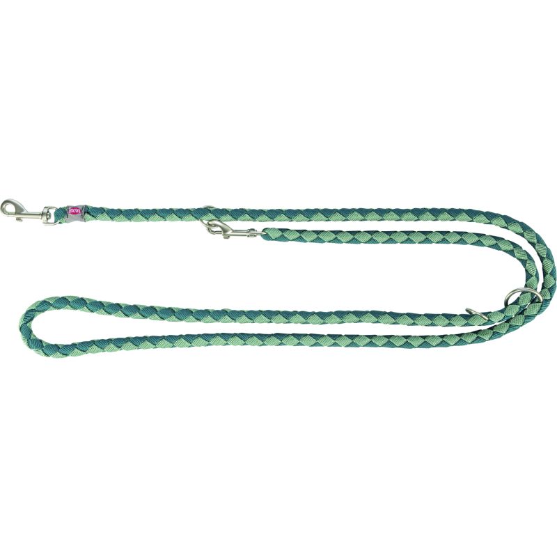laisse Cavo réglable, S–M: 2,00 m/Diamètre 12 mm, pétrole/sauge