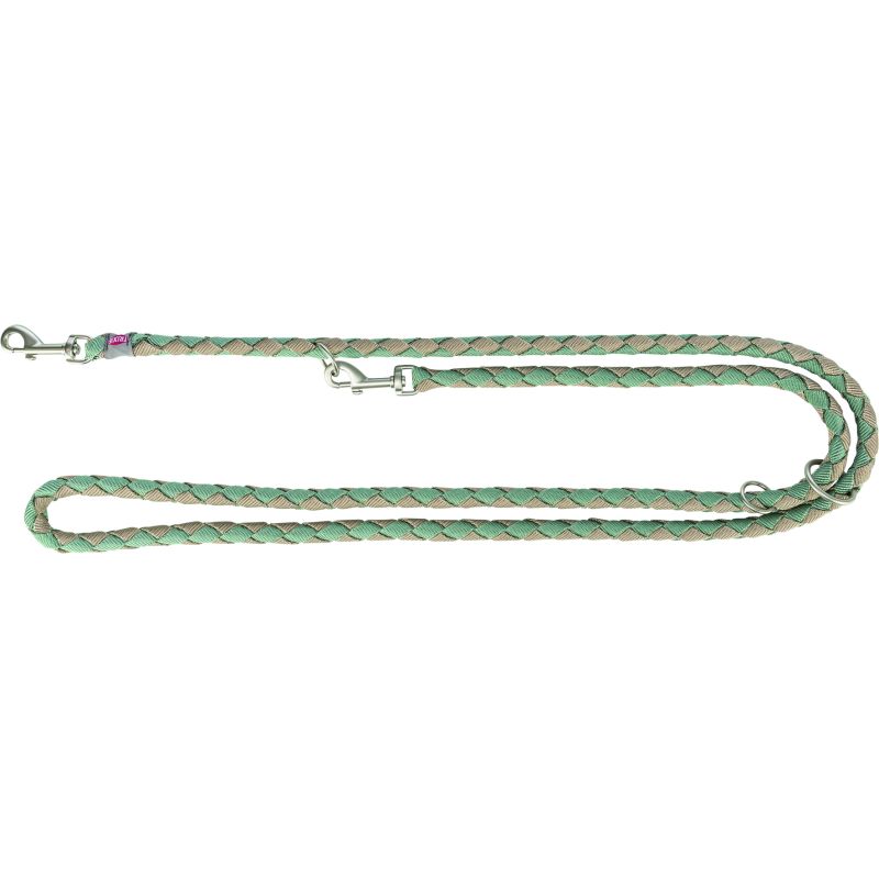 laisse Cavo réglable, S–M: 2,00 m/Diamètre 12 mm, sauge/sable