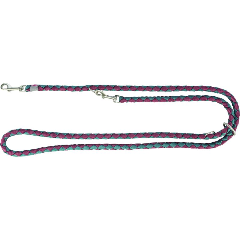 laisse Cavo réglable, L–XL: 2,00 m/Diamètre 18 mm, sangria/pétrole