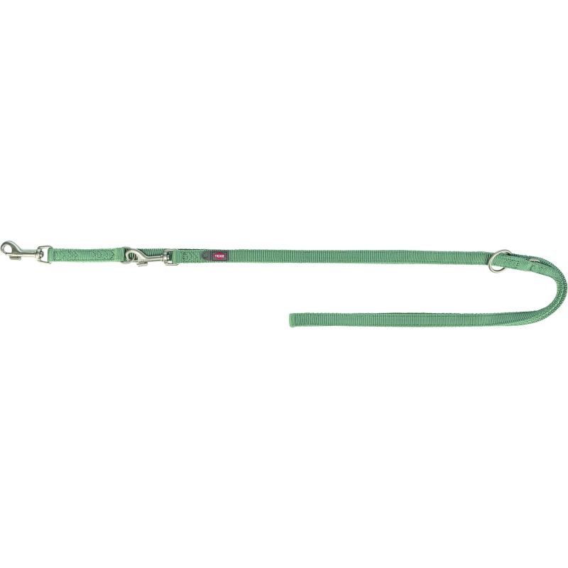 laisse Premium réglable double, XS–S: 2,00 m/15 mm, sauge