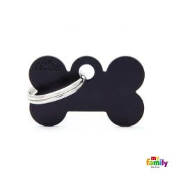 Médaille Basic petit os alu noir