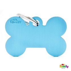 Médaille Basic grand os alu azur