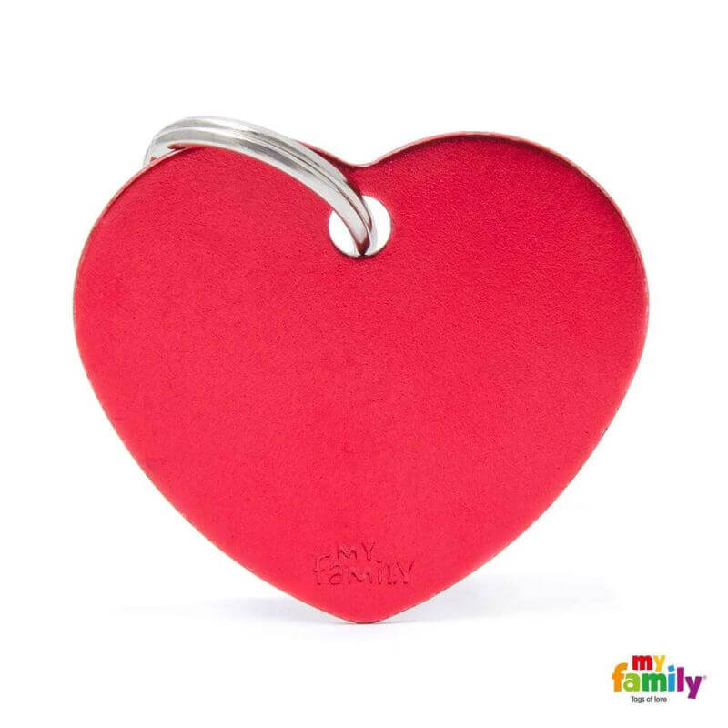 Médaille Basic grand coeur alu rouge Médaille Basic grand coeur alu rouge