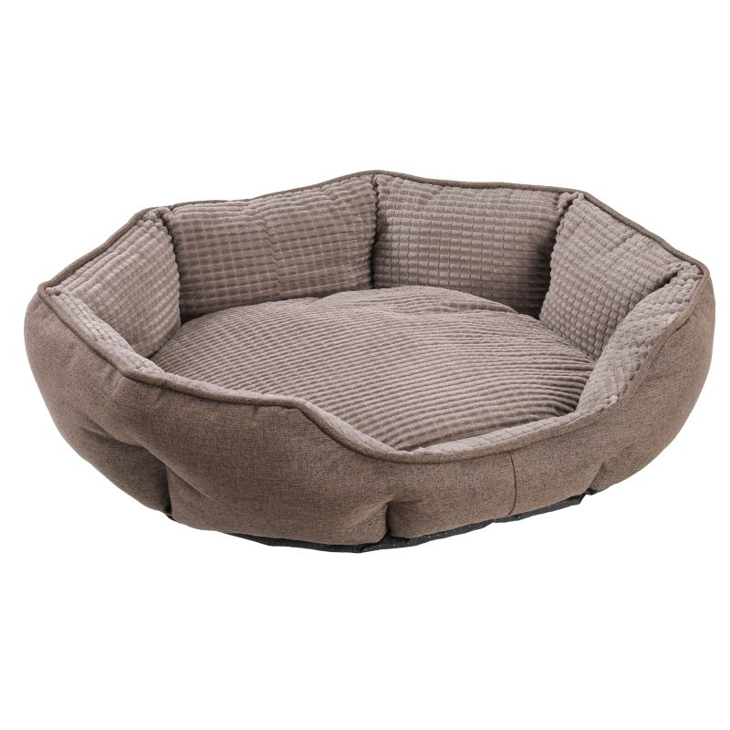 PANIER OVALE SOFT MARRON 70x65x18cm