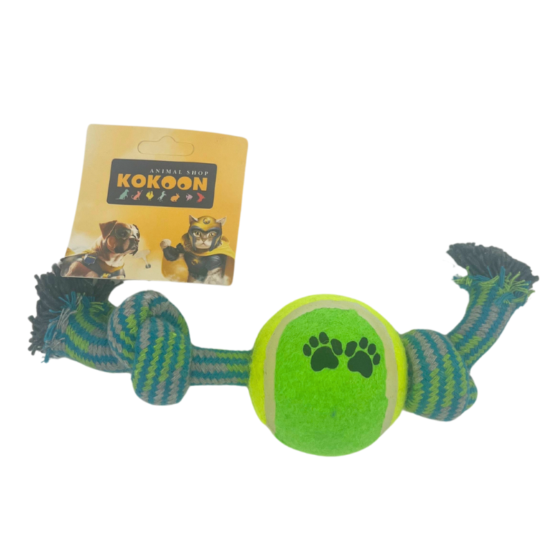 JOUET CORDE 1 BALLE 24cm