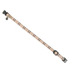 COLLIER CHAT ECOSSAIS BEIGE 20-30cmx10mm