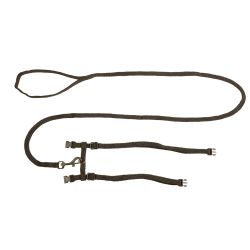 HARNAIS + LAISSE CHAT NYLON CLASSIC NOIR