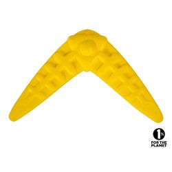 JOUET CHIEN TPR BOOMERANG JAUNE 17cm