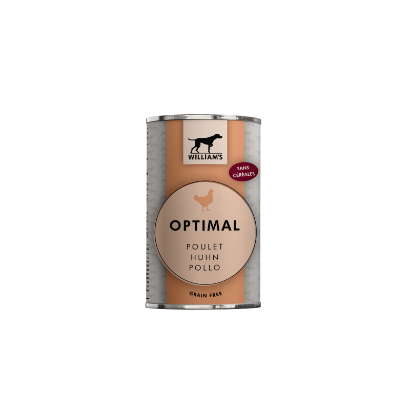 WILLIAM'S OPTIMAL POULET 400gr pour chien