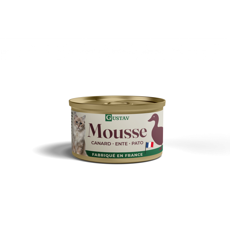 GUSTAV MOUSSE AU CANARD 85gr pour chat